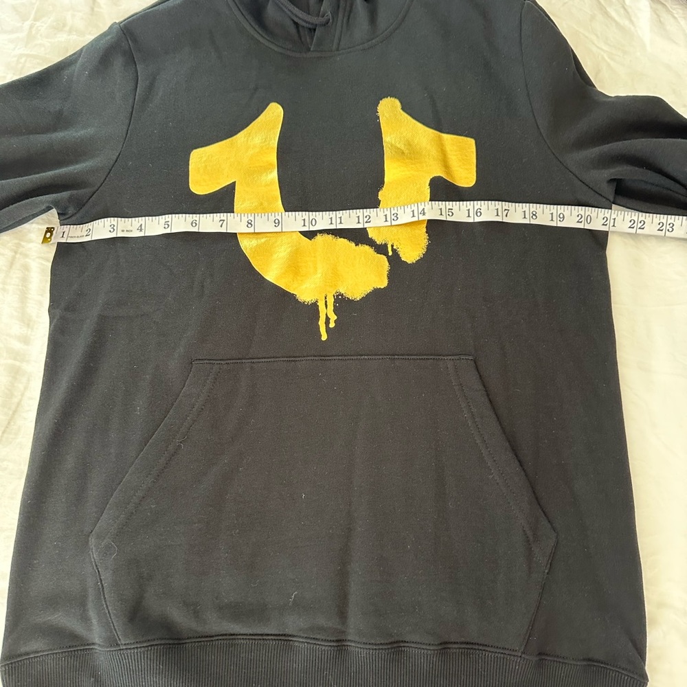 True Religion Black Graffiti Hoodie black and gold Small - Picture 8 of 16